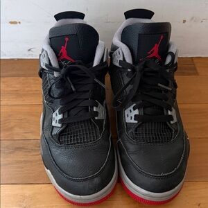 Nike Jordan 4 Retro Black, Red, Gray Grade School 6 Youth